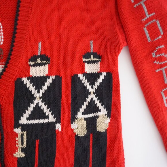 VTG BellePointe Ohio State Band Cardigan Red Collegiate Retro 80s Preppycore M - Picture 7 of 15